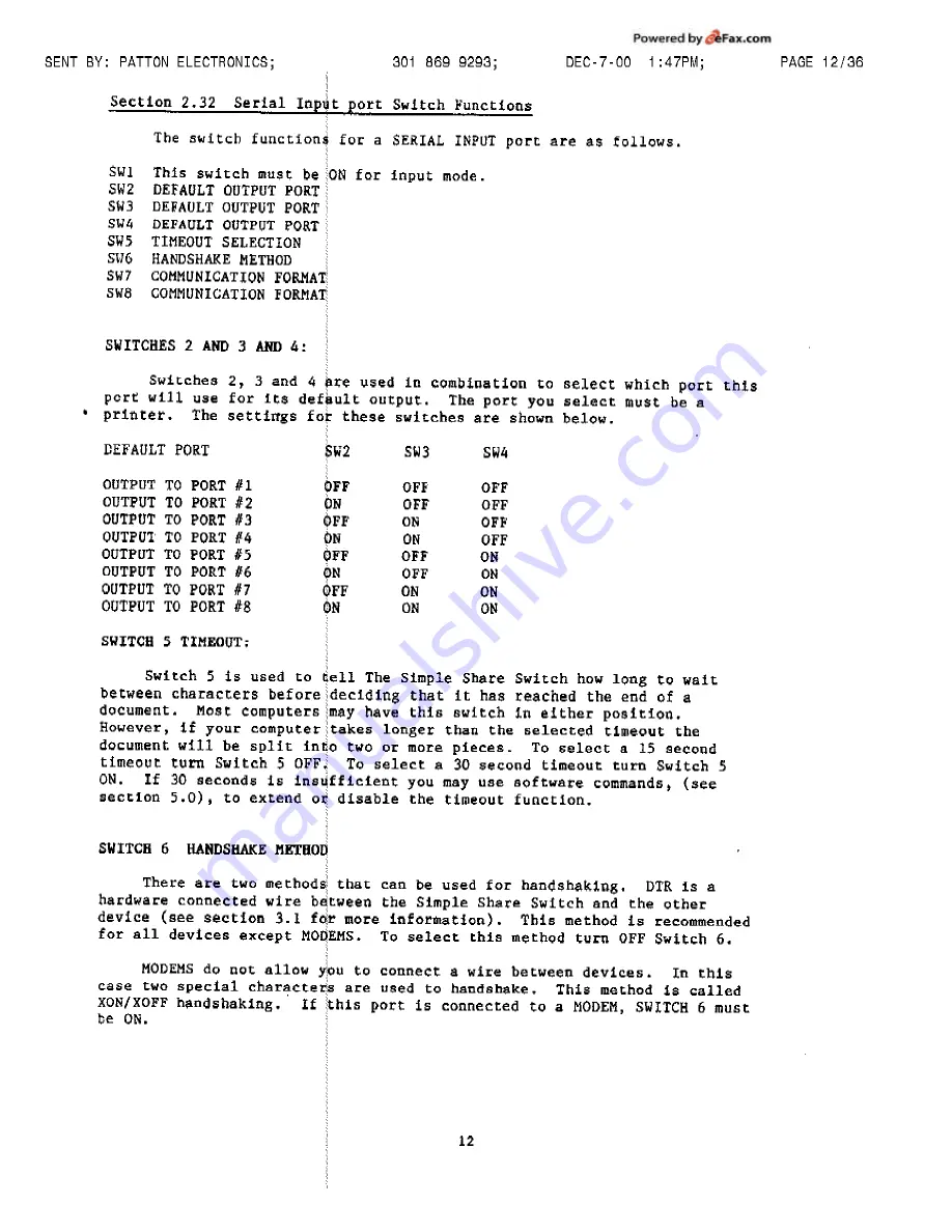 Patton electronics 360 User Manual Download Page 12