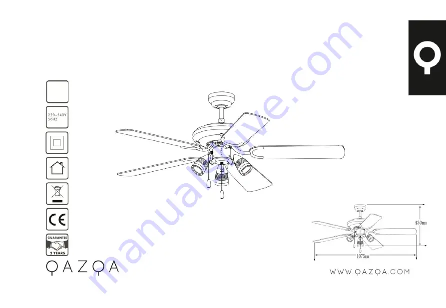 Qazqa Mistral Instruction Manual Download Page 13