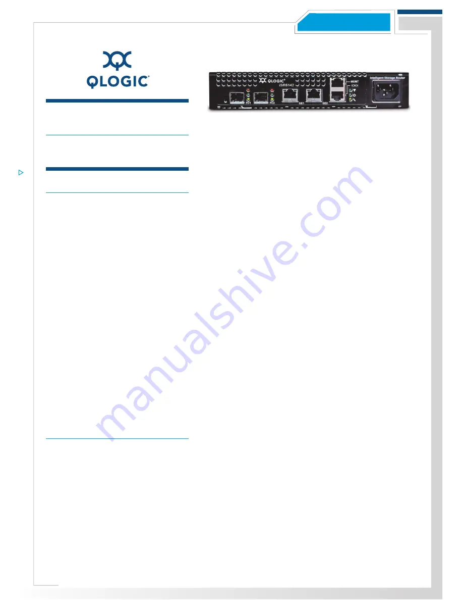 Qlogic iSR6142 Скачать руководство пользователя страница 1