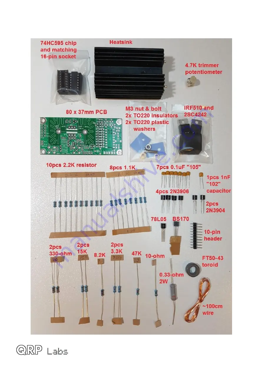 QRP Labs PA Assembly Instructions Manual Download Page 7