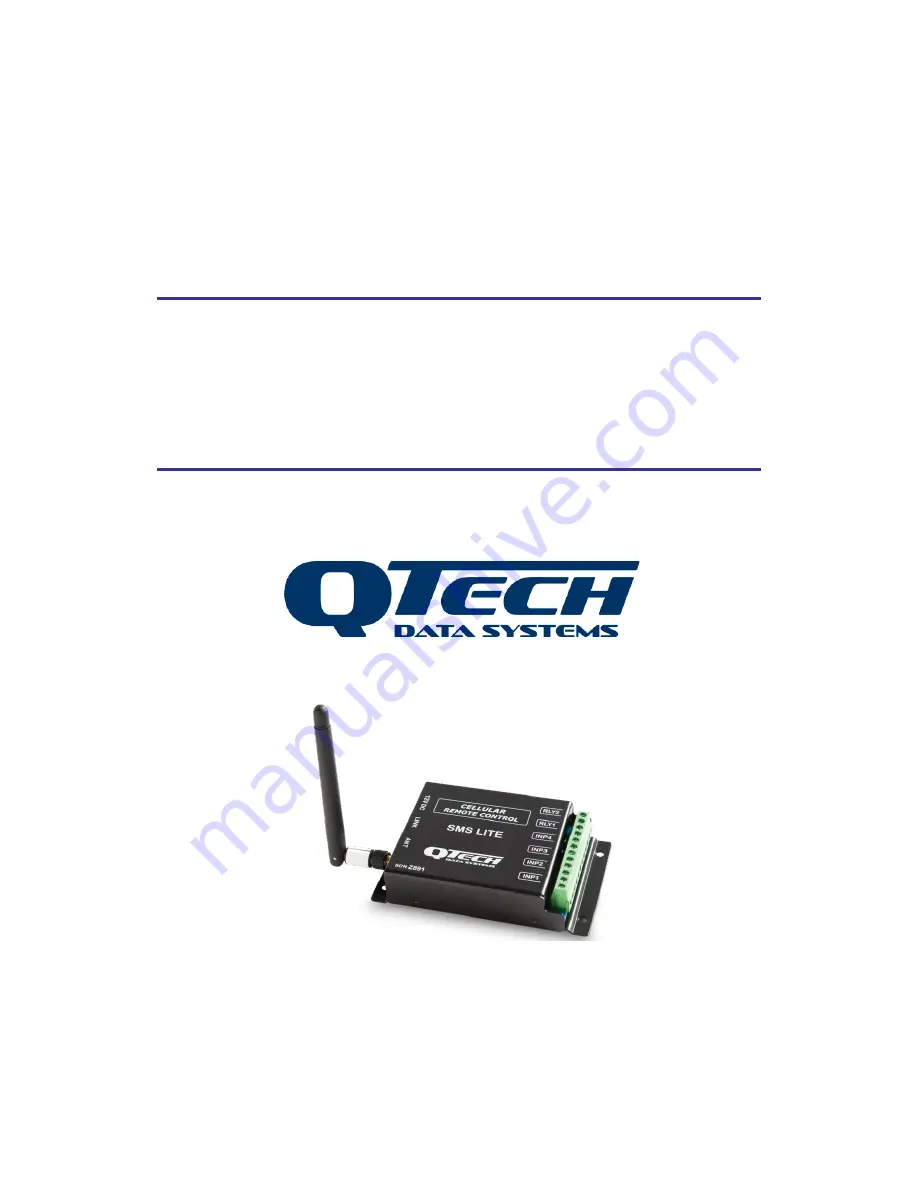 QTech sms lite Quick Start Manual Download Page 1