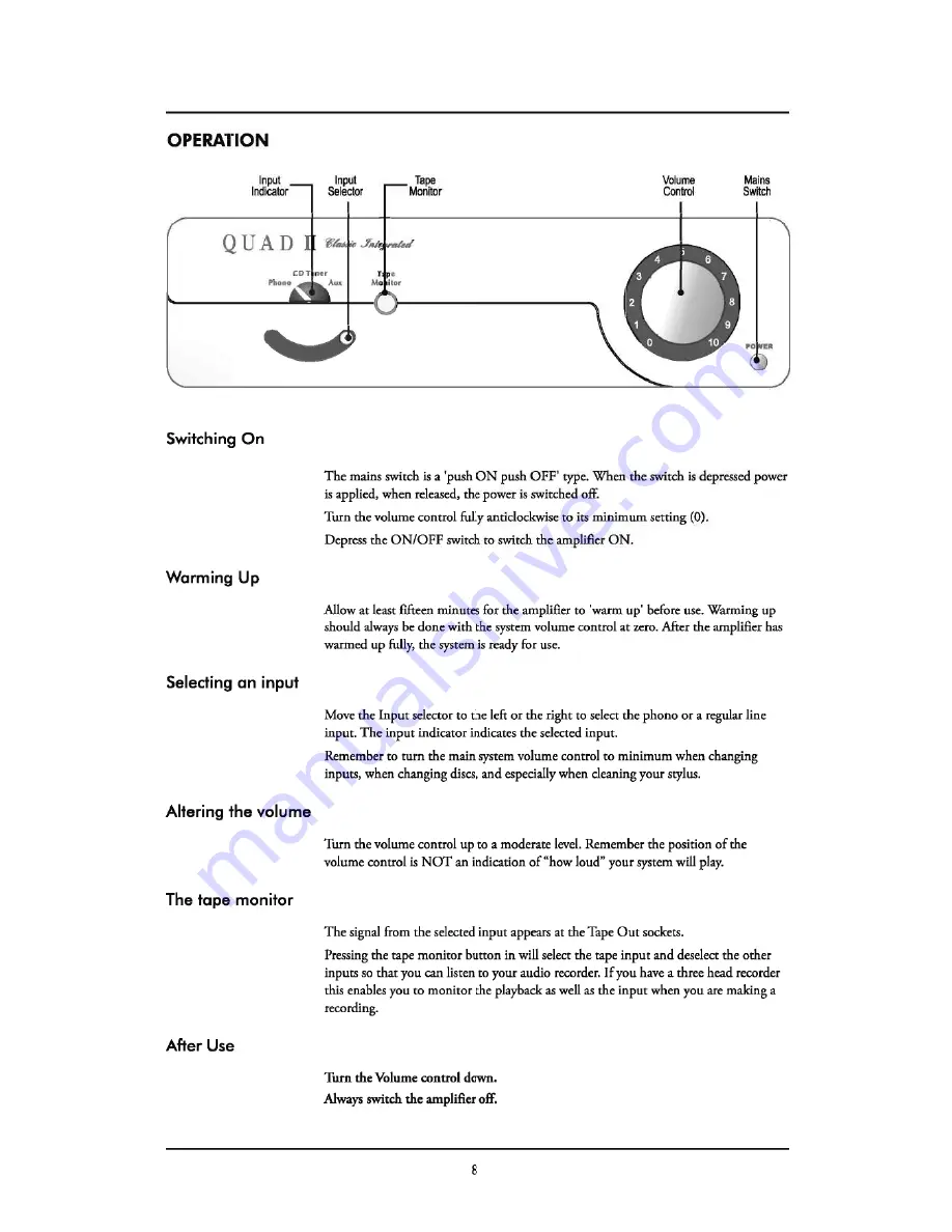 QUAD 2 Owner'S Manual Download Page 8