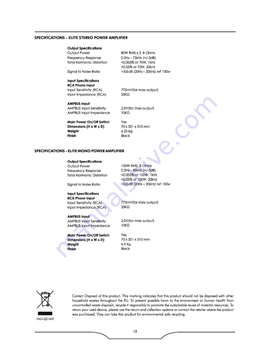 QUAD Elite Series Owner'S Manual Download Page 41