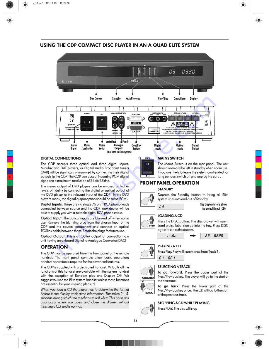 QUAD Home Theater System User Manual Download Page 17