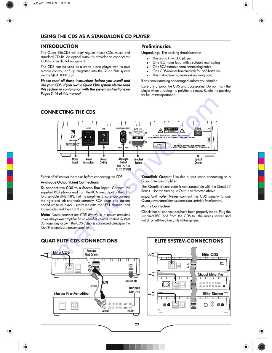 QUAD Home Theater System User Manual Download Page 26