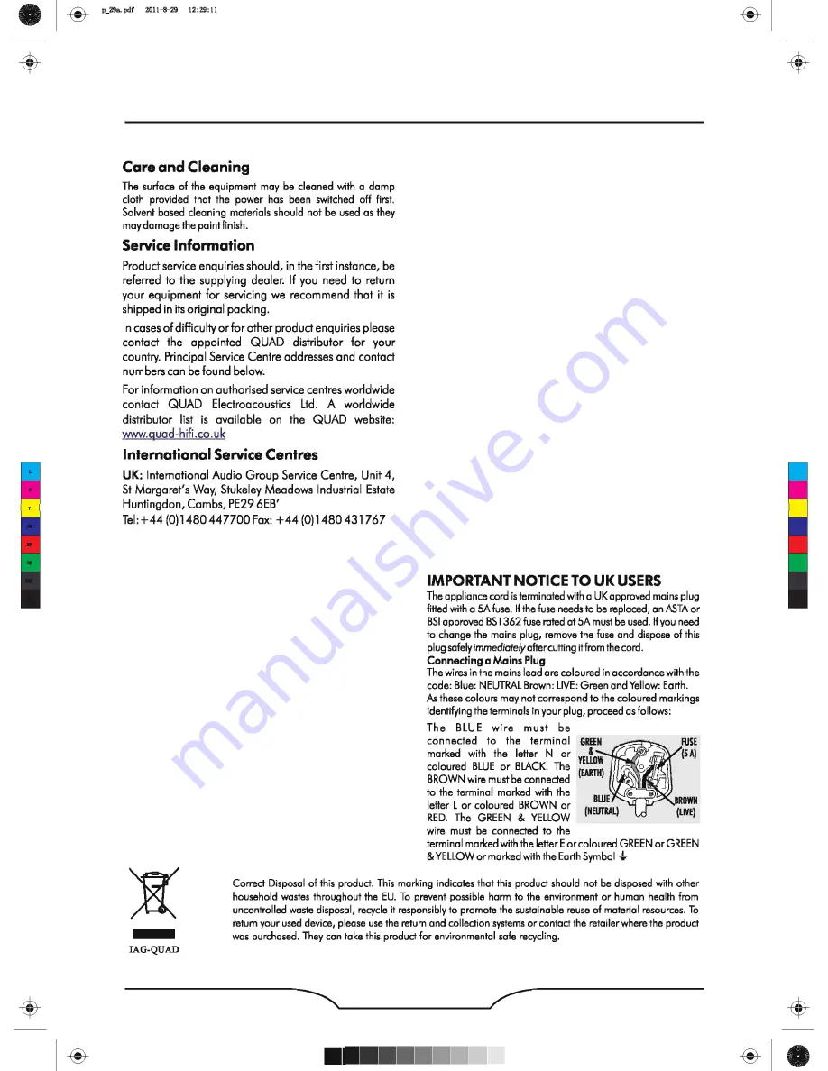 QUAD Home Theater System User Manual Download Page 31