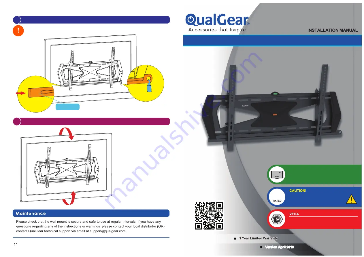 QualGear QG-TM-031-BLK Installation Manual Download Page 1