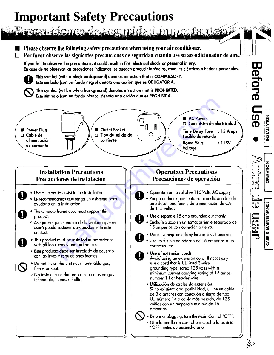 Quasar HQ2050PH Installation And Operaing Instructions Download Page 3