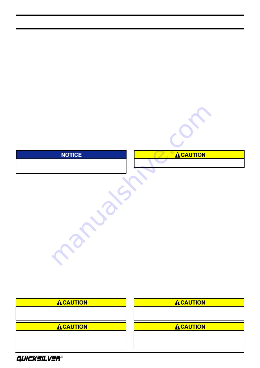 Quicksilver 805PH Owner'S Manual Download Page 62