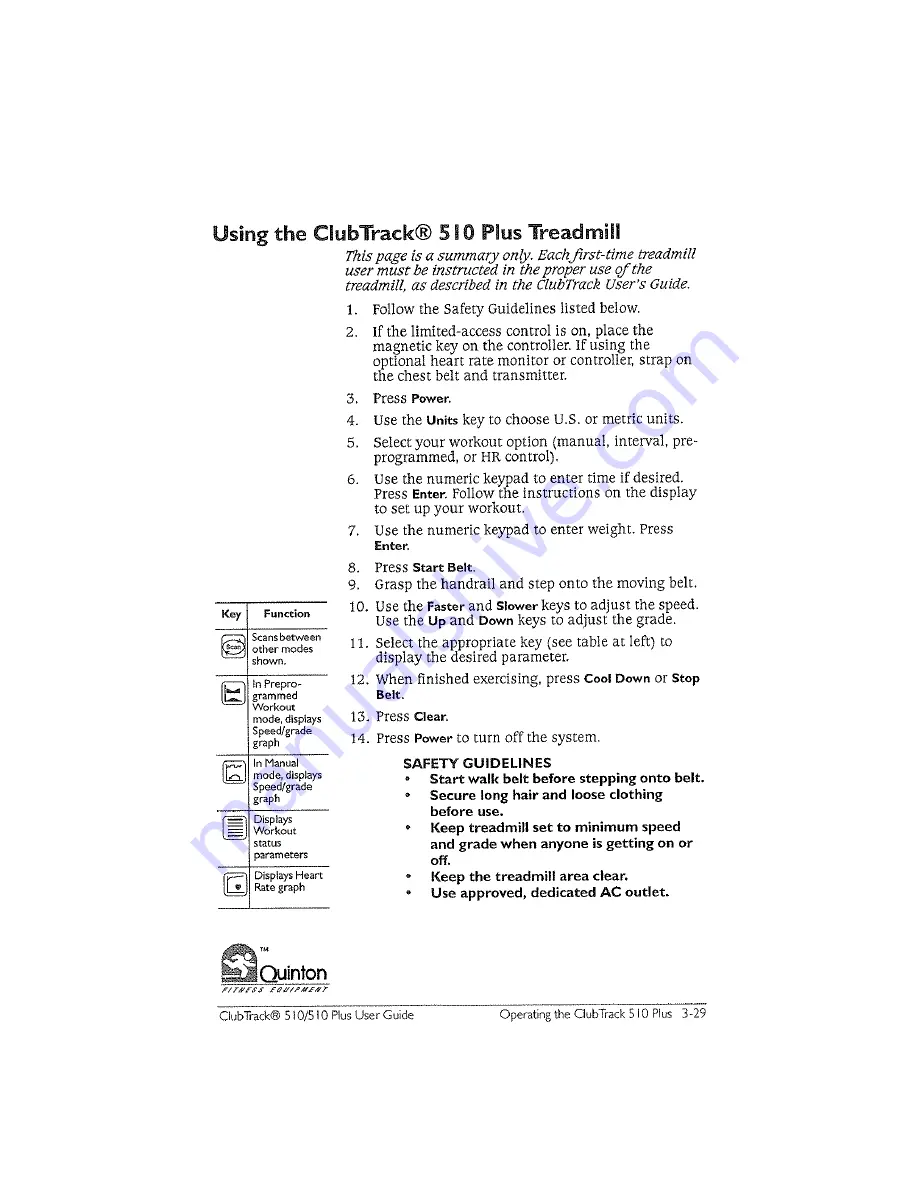 Quinton ClubTrack 510 User Manual Download Page 65