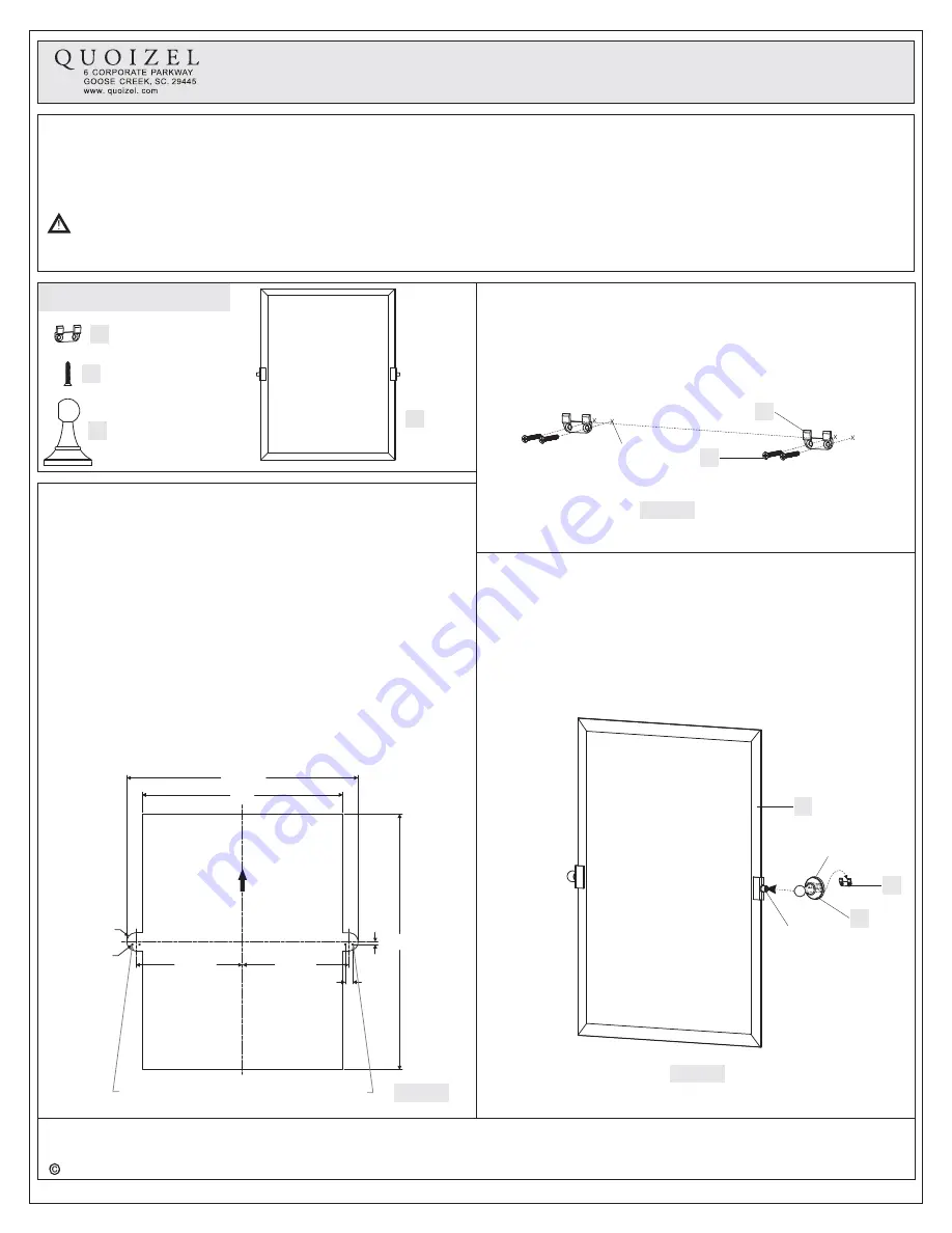 Quoizel QR3328 Assembly Instruction Sheet Download Page 1