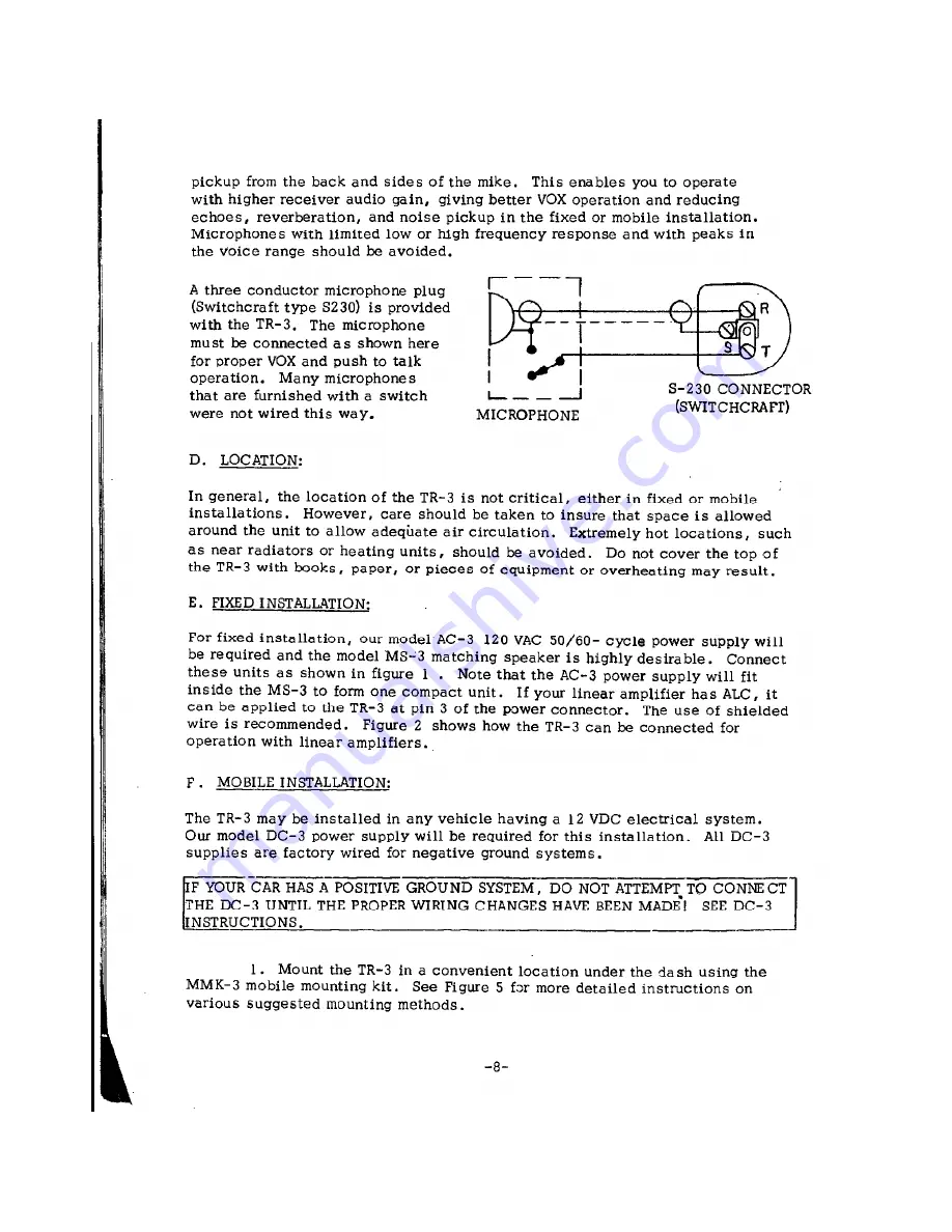 R.L.DRAKE TR-3 Instruction Manual Download Page 10