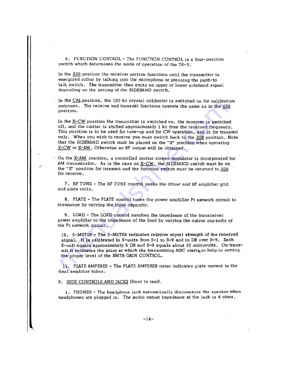 R.L.DRAKE TR-3 Instruction Manual Download Page 16