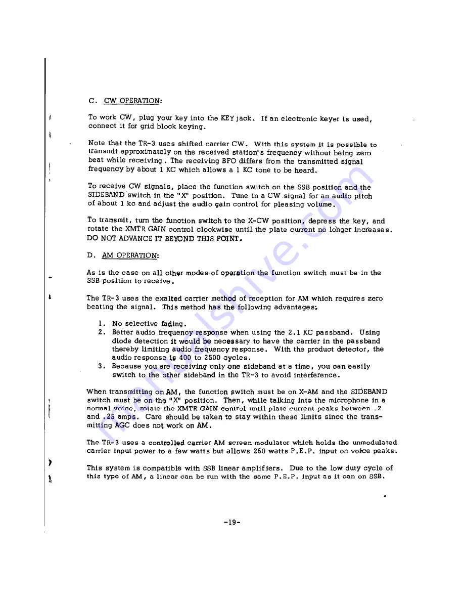 R.L.DRAKE TR-3 Instruction Manual Download Page 21