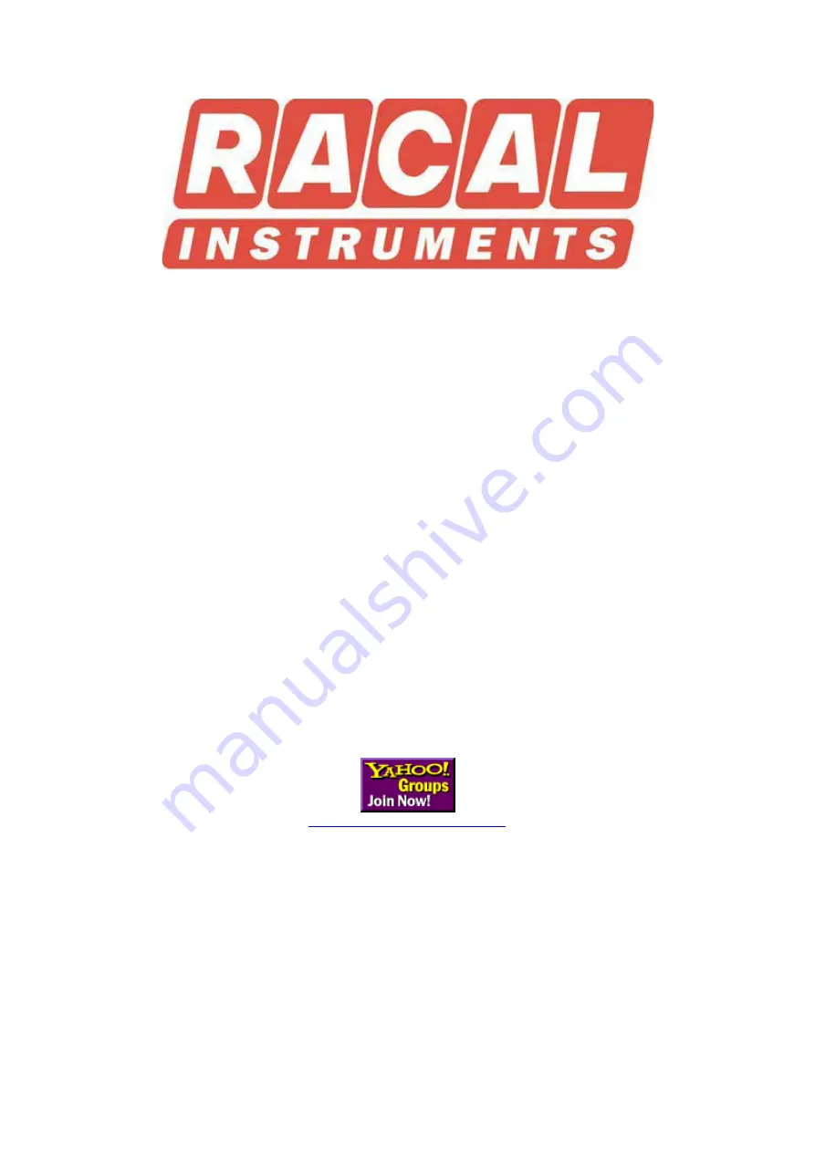 Racal Instruments 9915 Service Manual Download Page 1