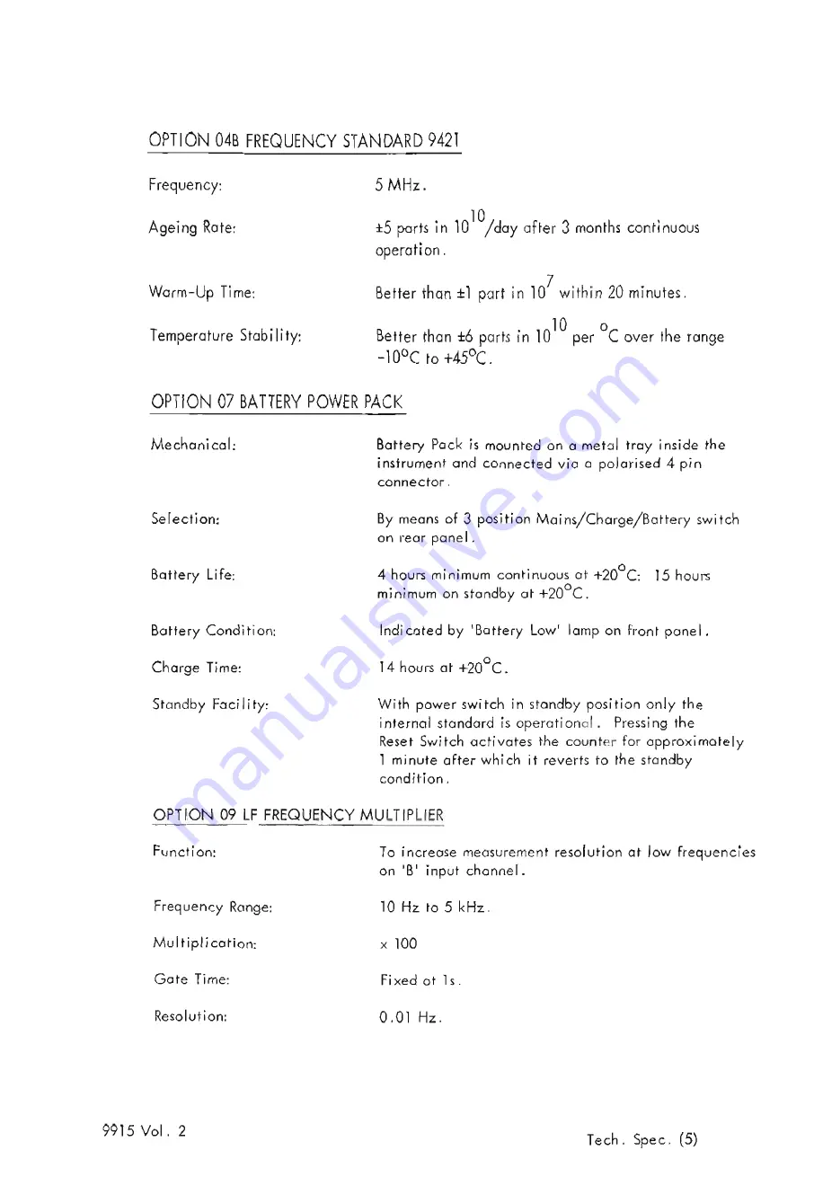 Racal Instruments 9915 Service Manual Download Page 12