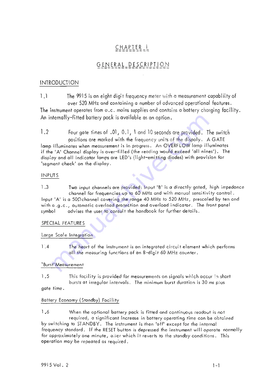 Racal Instruments 9915 Service Manual Download Page 17