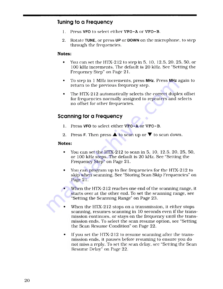 Radio Shack HTX-212 Скачать руководство пользователя страница 20