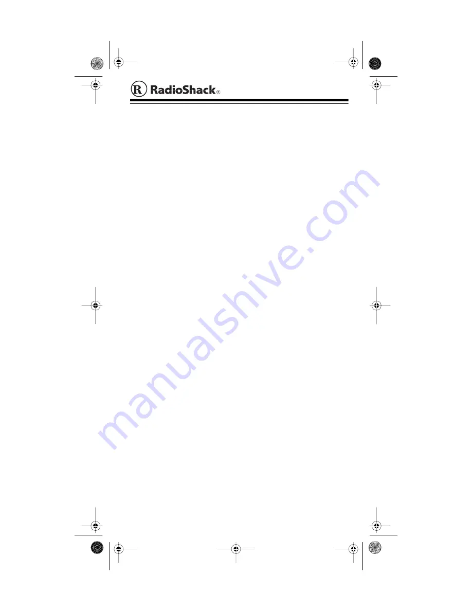 Radio Shack Ni-Cd Скачать руководство пользователя страница 1