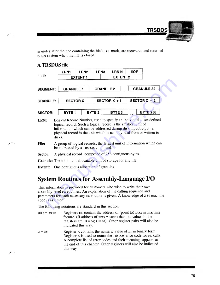 Radio Shack TRS-80 III Owner'S Manual Download Page 81