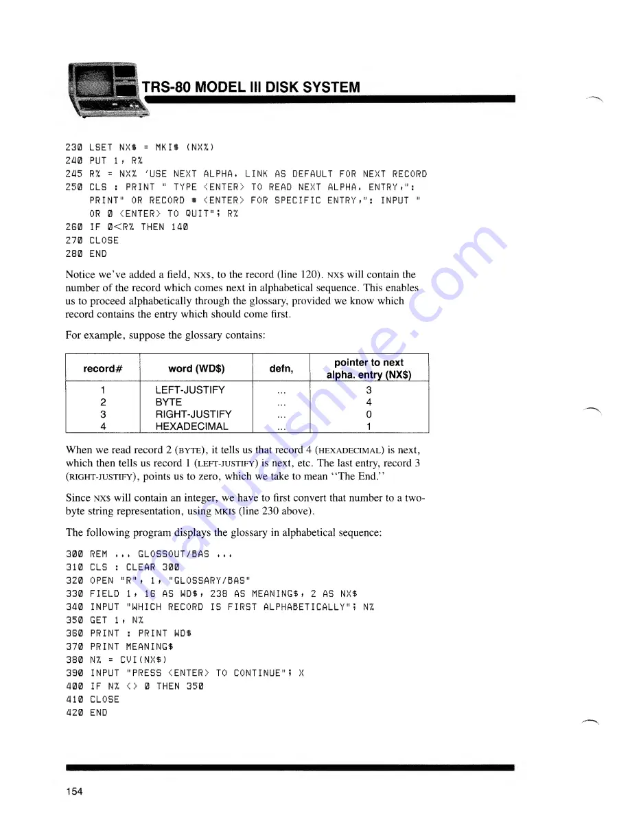 Radio Shack TRS-80 III Скачать руководство пользователя страница 155