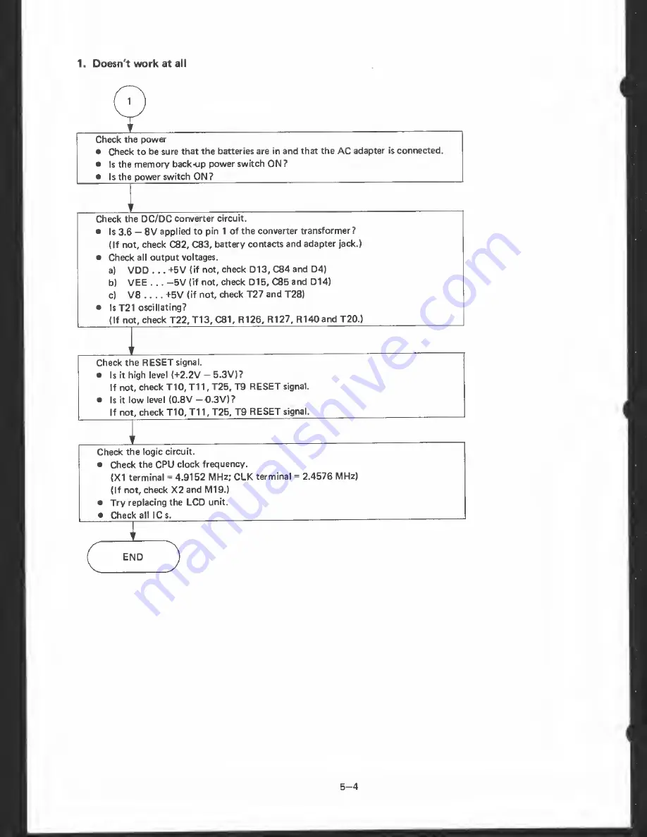 Radio Shack TRS-80 Model 100 Service Manual Download Page 58