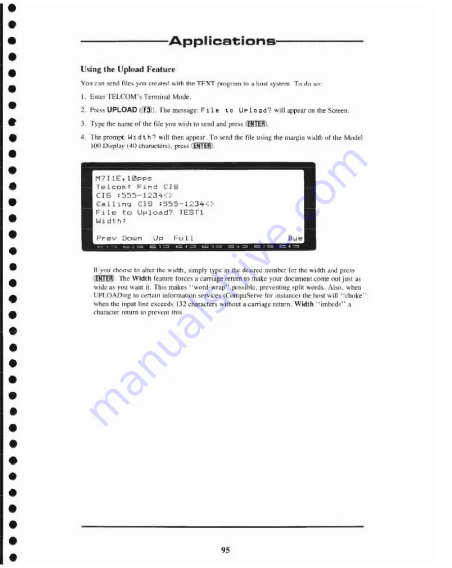 Radio Shack TRS-80 Model 100 User Manual Download Page 101