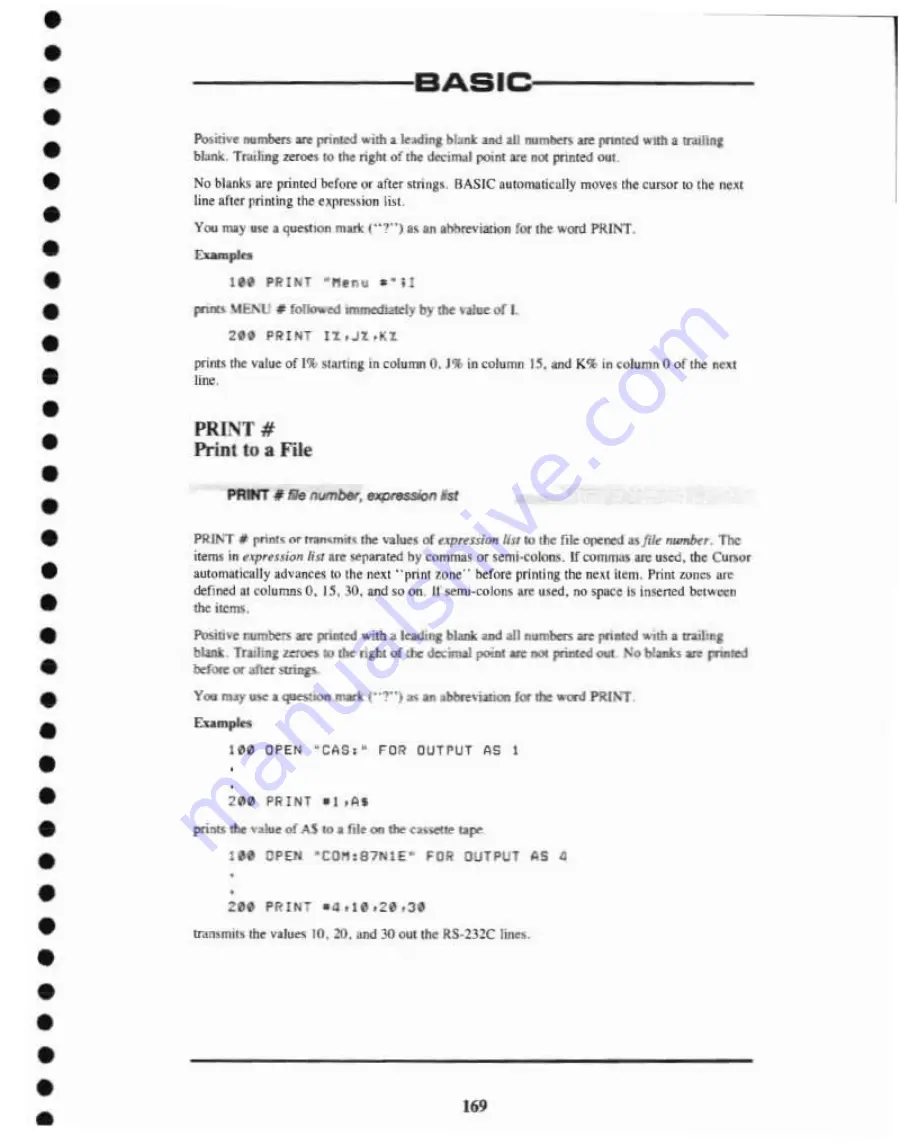 Radio Shack TRS-80 Model 100 Скачать руководство пользователя страница 175