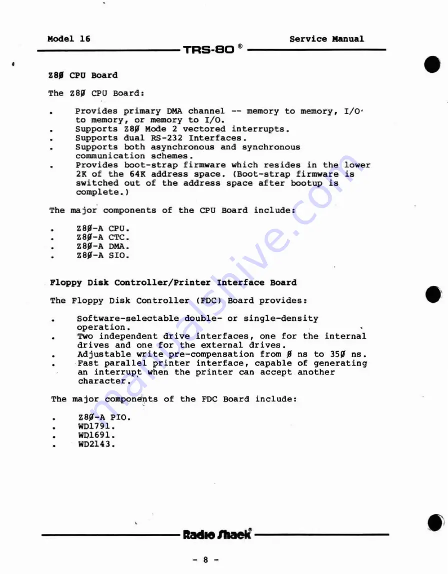 Radio Shack TRS-80 Model 16 Скачать руководство пользователя страница 8