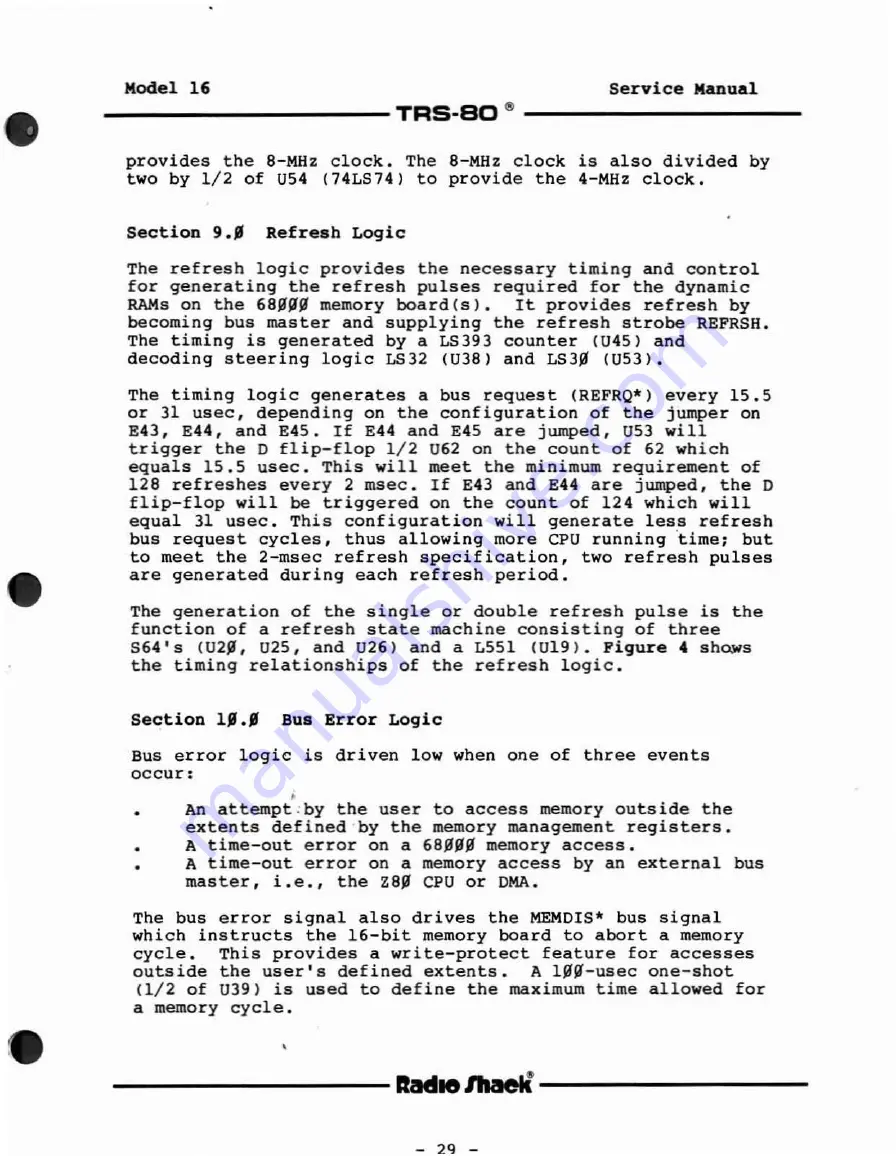 Radio Shack TRS-80 Model 16 Service Manual Download Page 29