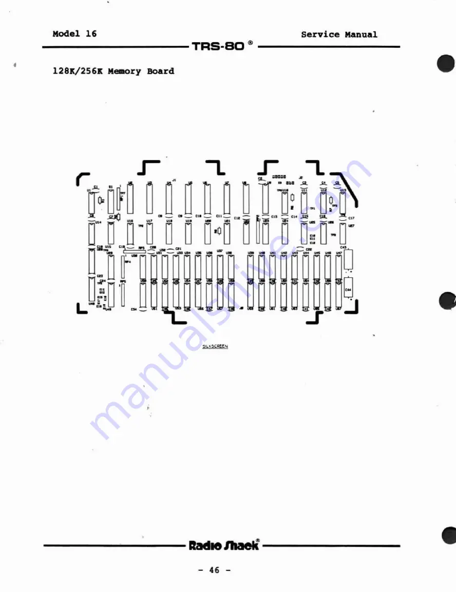 Radio Shack TRS-80 Model 16 Service Manual Download Page 46