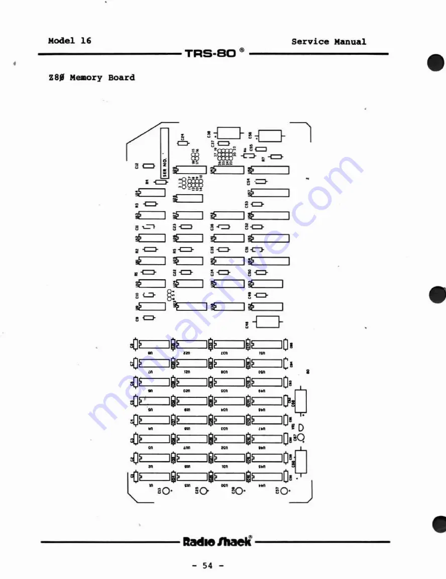 Radio Shack TRS-80 Model 16 Service Manual Download Page 54