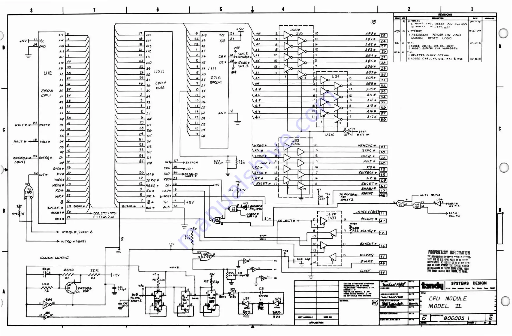 Radio Shack TRS-80 Model 16 Service Manual Download Page 82