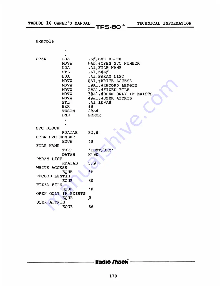 Radio Shack TRS-80 Model 16 Скачать руководство пользователя страница 185