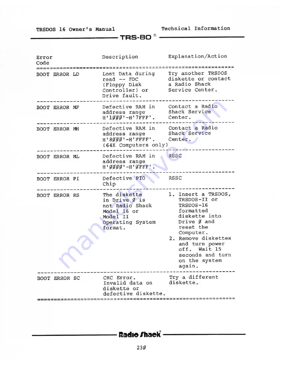 Radio Shack TRS-80 Model 16 Скачать руководство пользователя страница 236