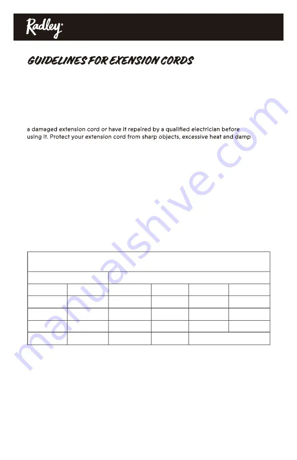 RADLEY 1262-300 Manual Download Page 8