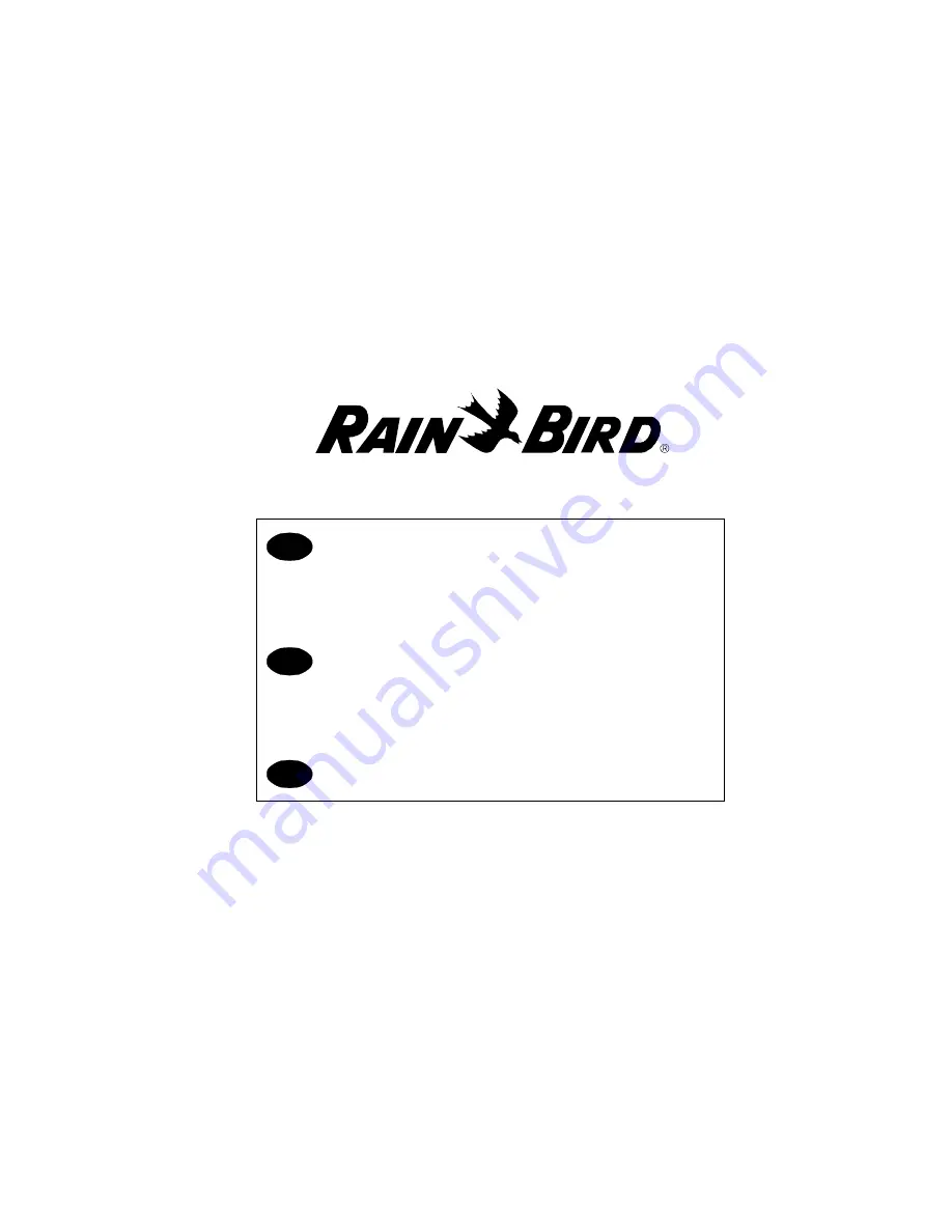 Rain Bird E-6C Manual For Use Download Page 1