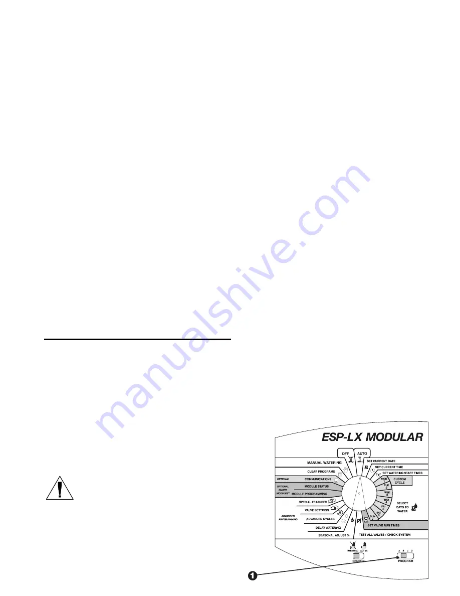 Rain Bird ESP-LX Installation, Programming, & User Manual Download Page 19