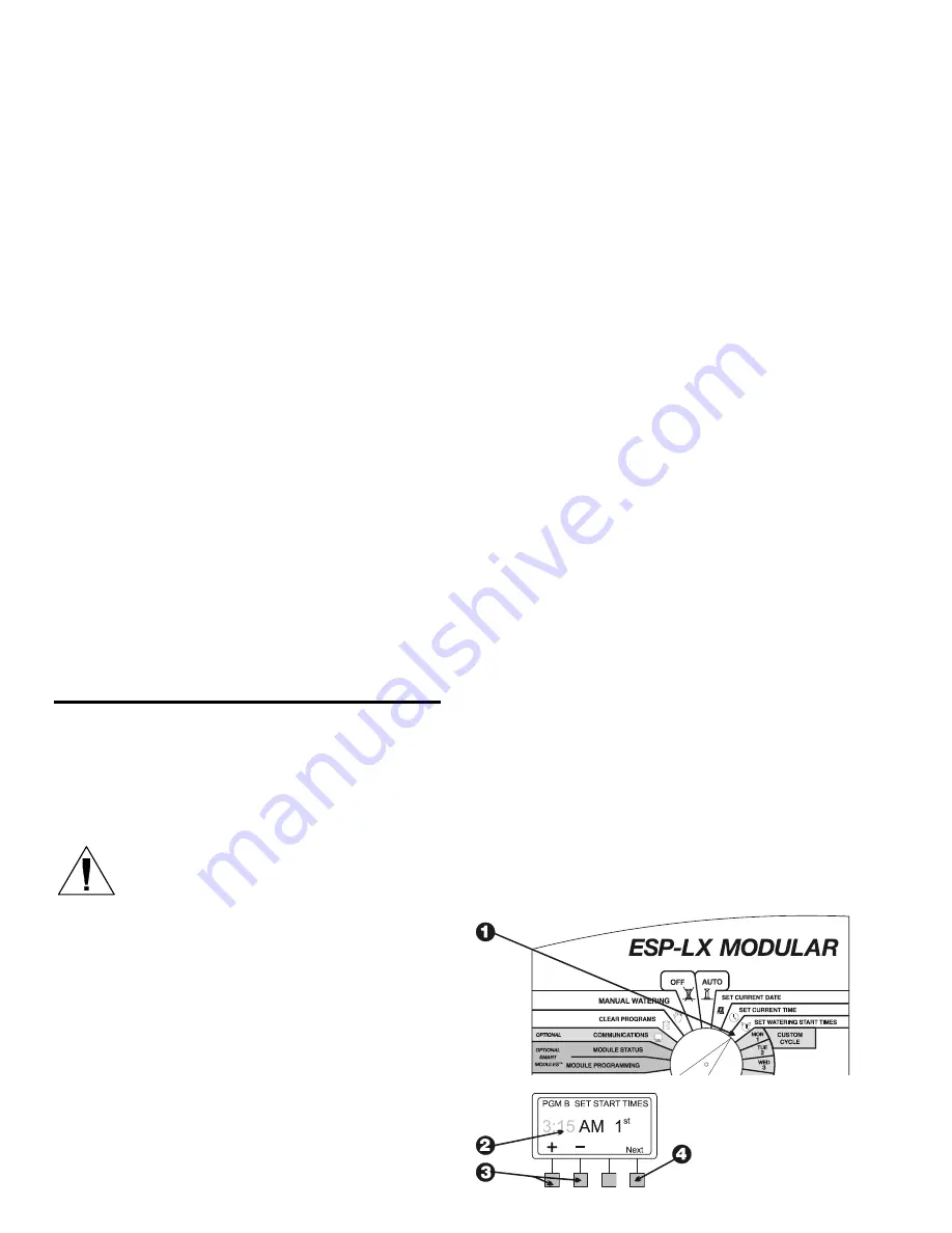 Rain Bird ESP-LX Installation, Programming, & User Manual Download Page 20