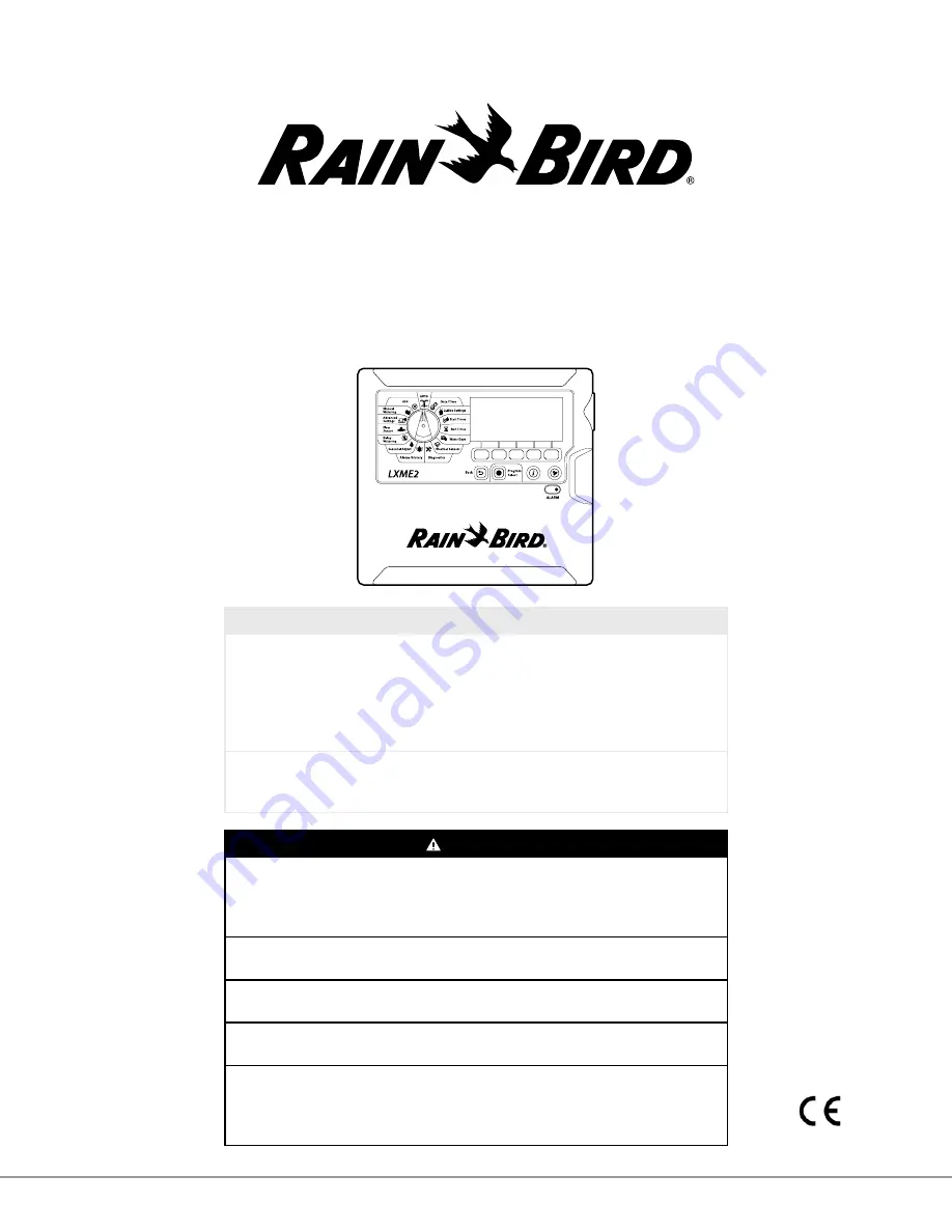 Rain Bird LXME2 Скачать руководство пользователя страница 1