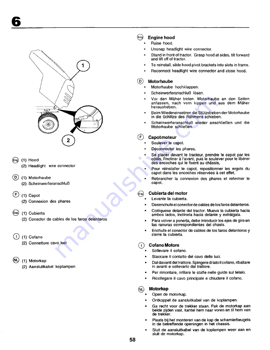 Rally RER12536 Instruction Manual Download Page 58