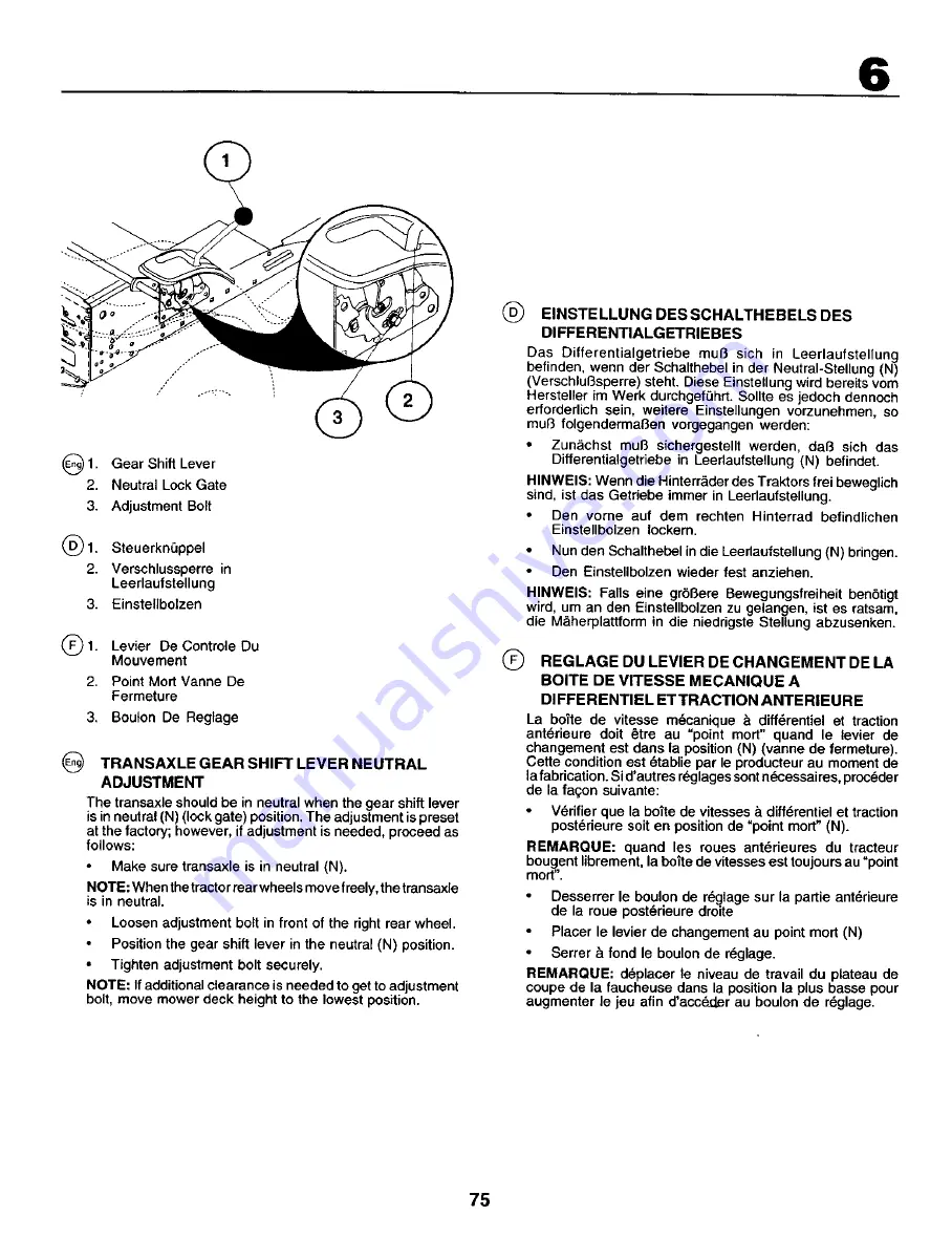 Rally RER12536 Instruction Manual Download Page 75