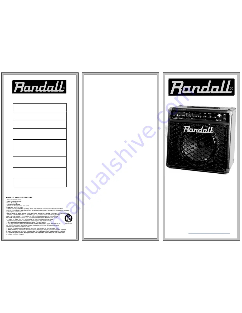 Randall RD40C Operation Manual Download Page 1