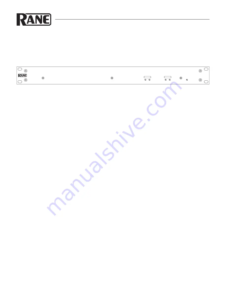 Rane ML 1 Operator'S Manual Download Page 1