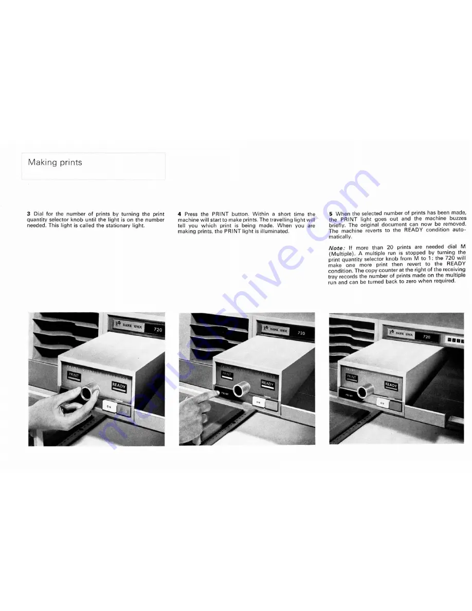 Rank Xerox 720 Operator'S Instruction Manual Download Page 7