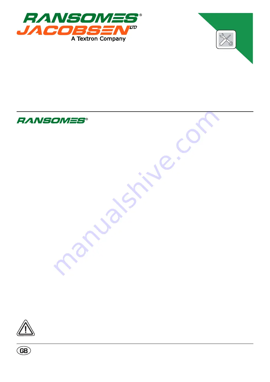 Ransomes ZJ Series Safety & Operation Manual Download Page 1