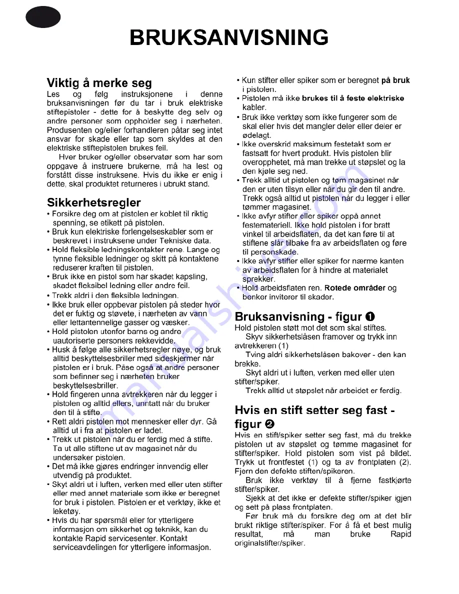 Rapid 553 Instructions For Use Manual Download Page 18