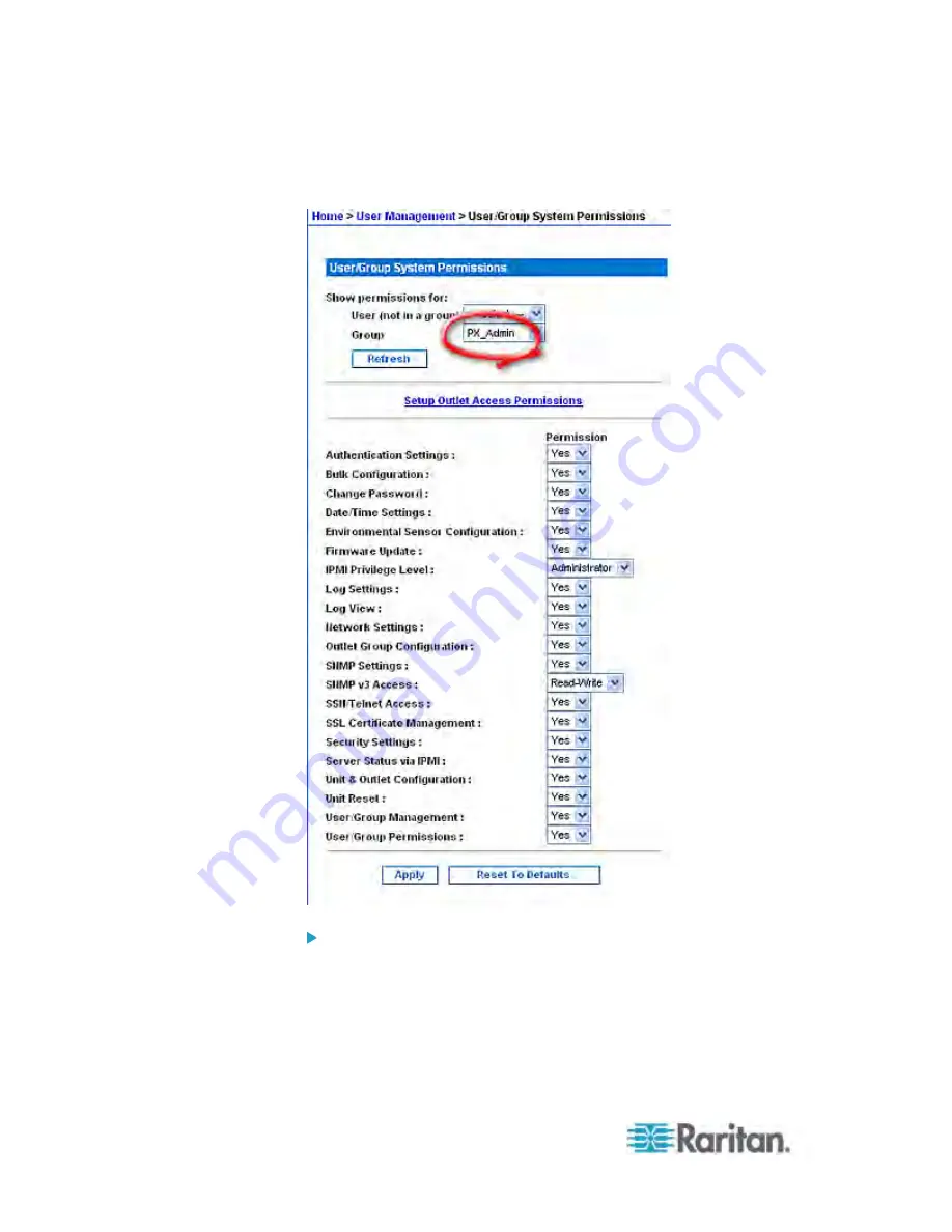 Raritan Dominion Px User Manual Download Page 271