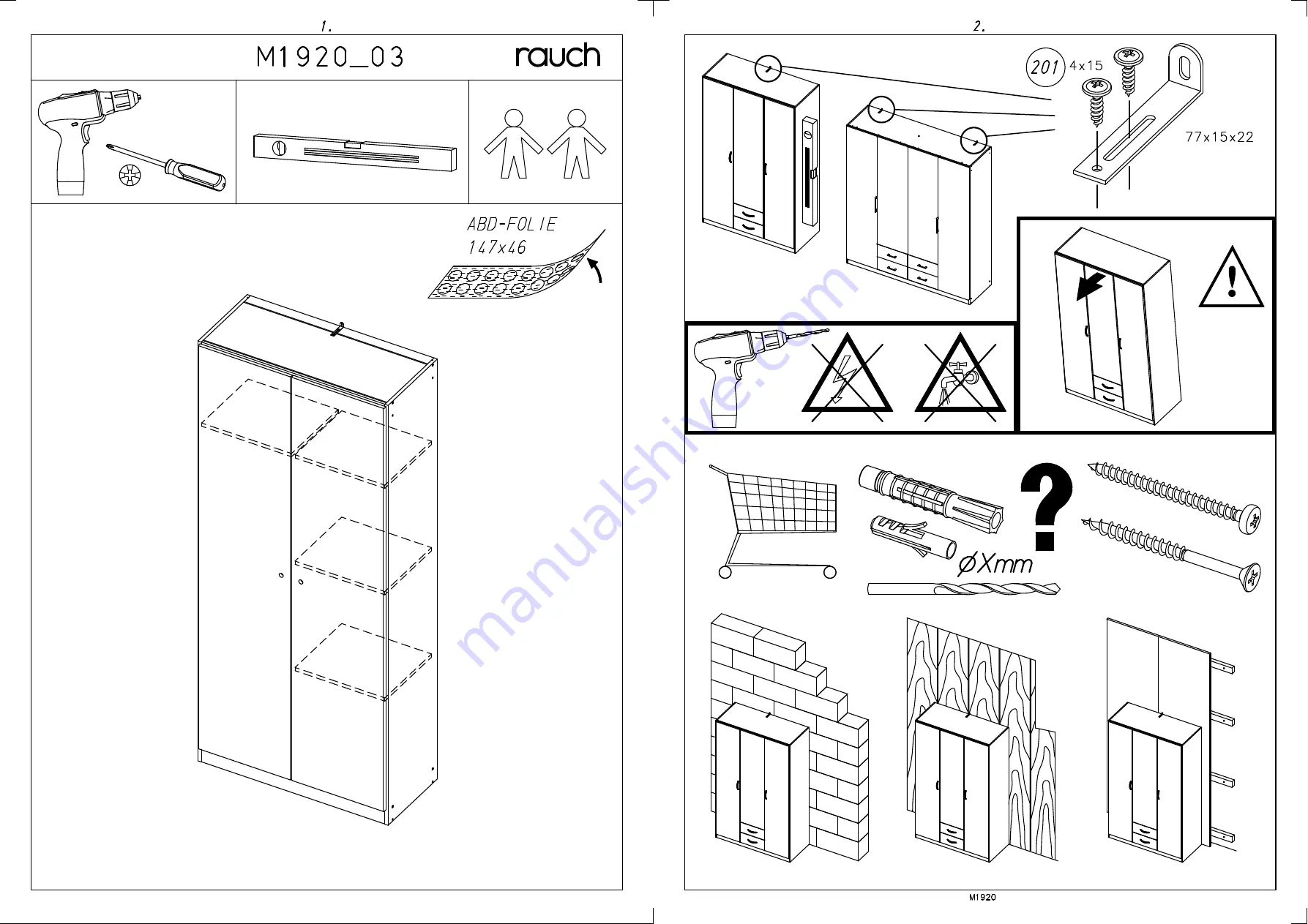 Rauch M1920 Assembly Instructions Manual Download Page 3