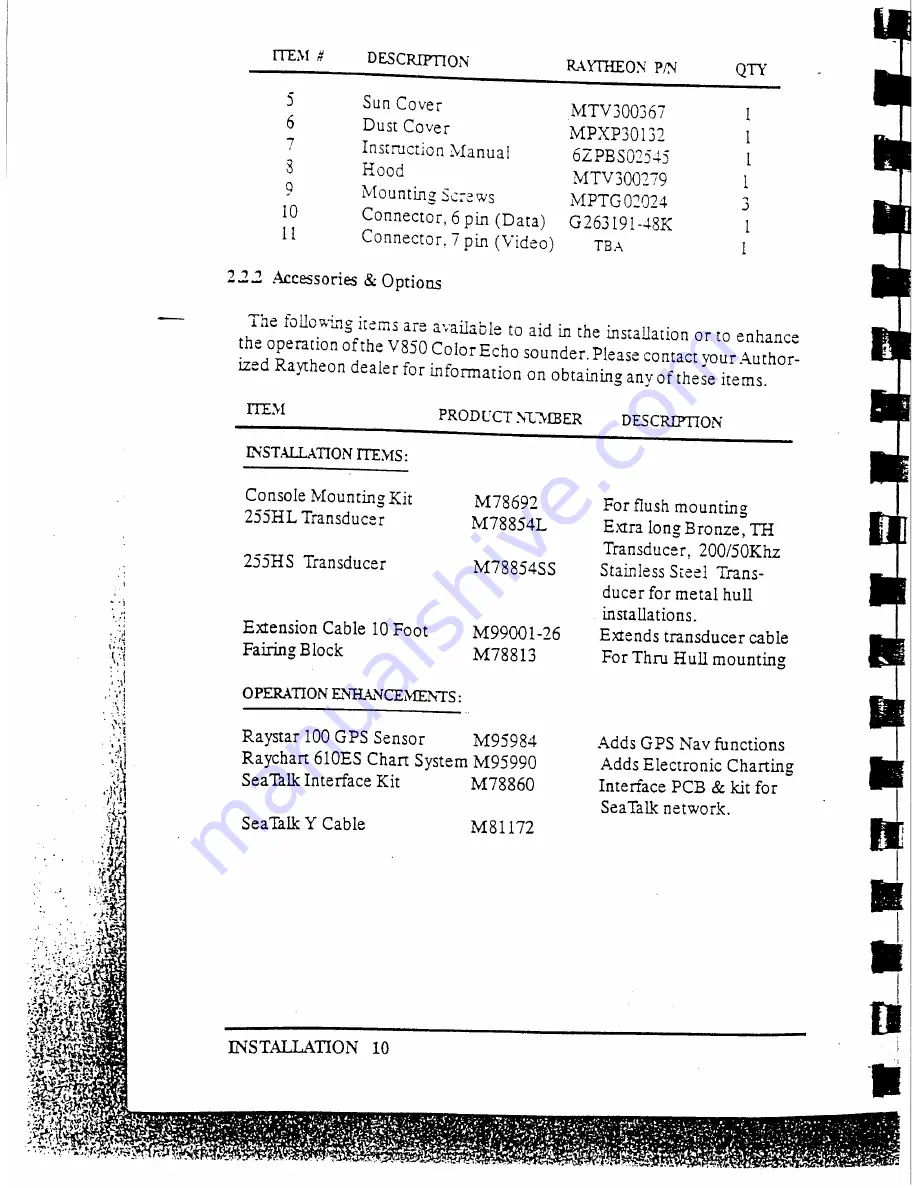 Raymarine V850 Operation Manual Download Page 18